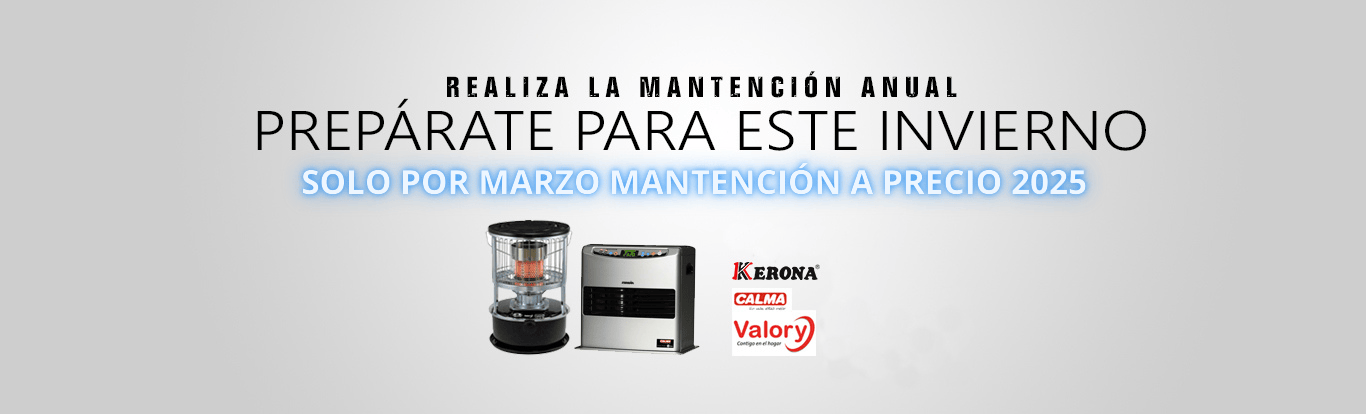 mantención estufas a parafina laser y mecha promoción 2026