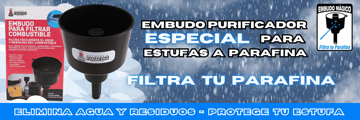 Banner embudo magico caracteristicas filtra parafina